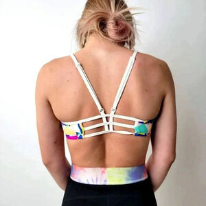 Victoria's Secret  Pink Geometric Print Bikini Top - M